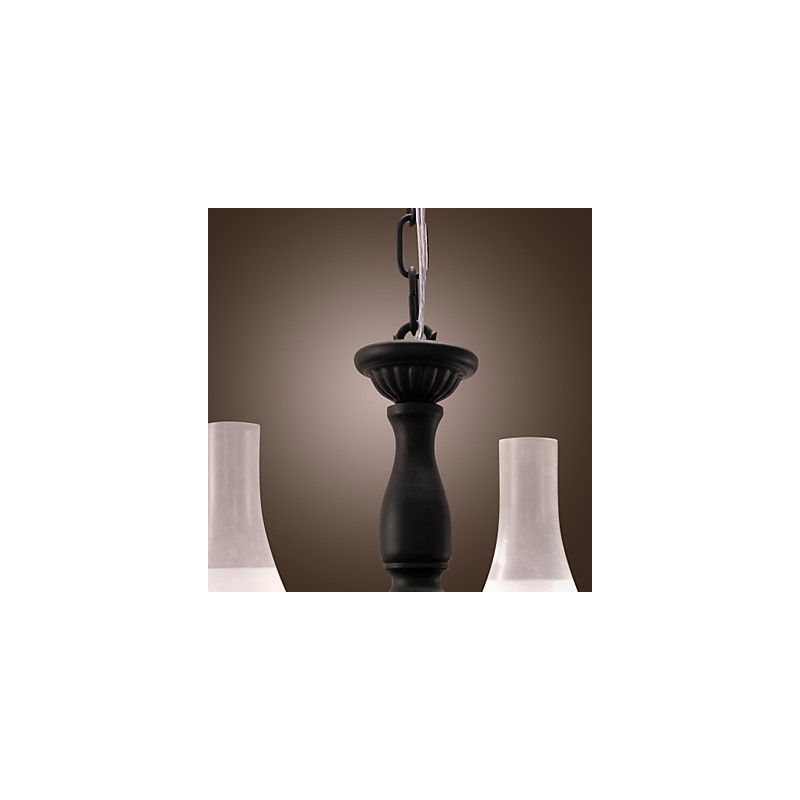 Lustre traditionnel de style bougie classique peint