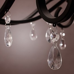 Lustre traditionnel de style bougie classique peint