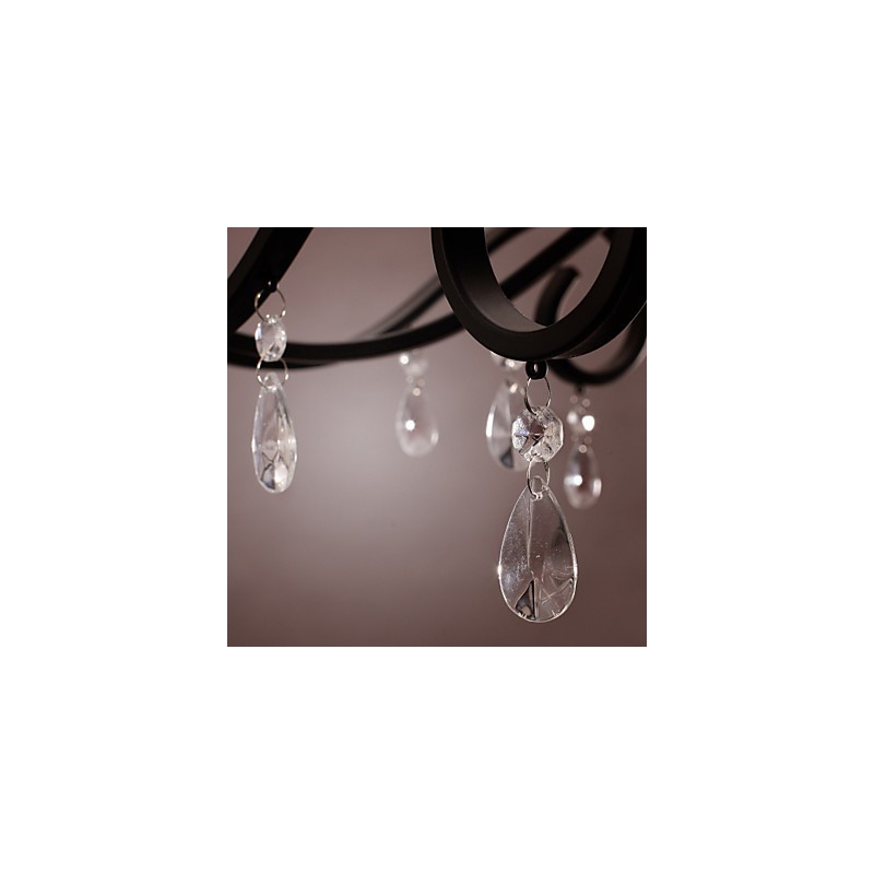 Lustre traditionnel de style bougie classique peint