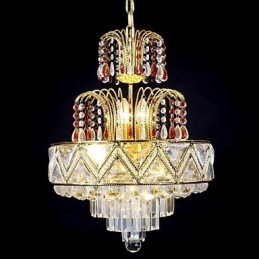 Lustre en métal peint en cristal classique traditionnel