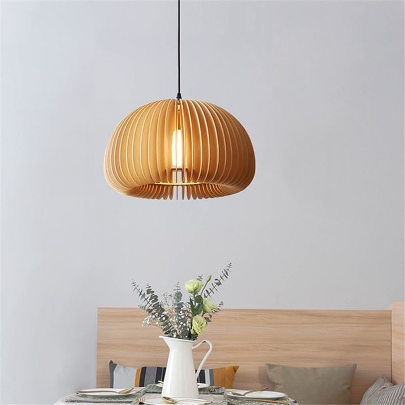 Lampe suspendue de style rétro en tilleul et citrouille