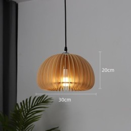Lampe suspendue de style rétro en tilleul et citrouille