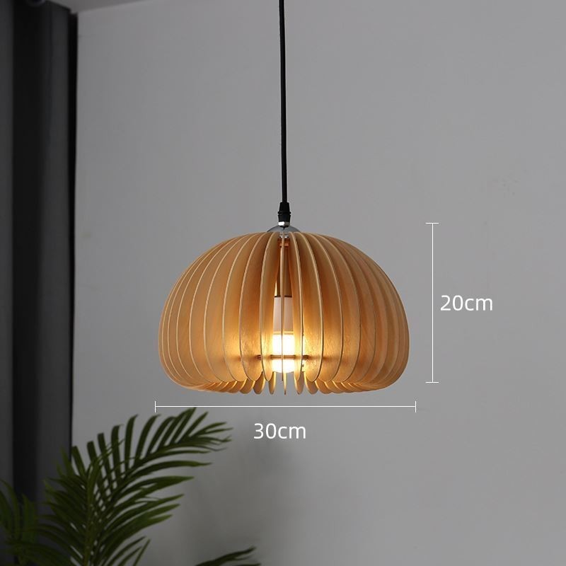 Lampe suspendue de style rétro en tilleul et citrouille