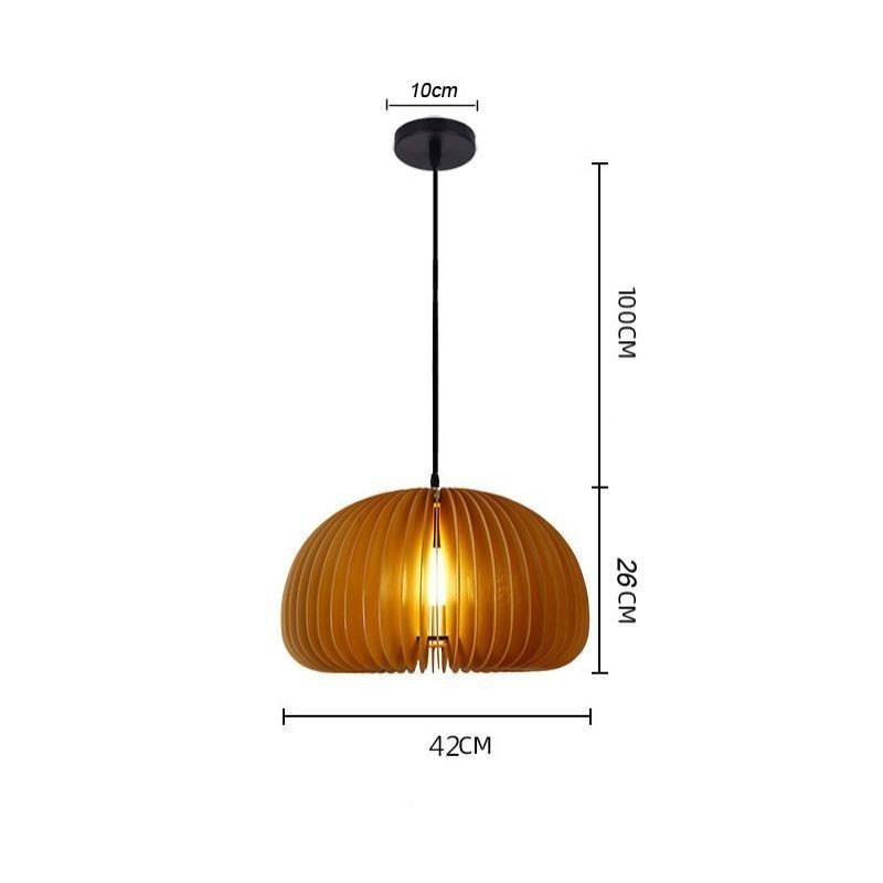 Lampe suspendue de style rétro en tilleul et citrouille
