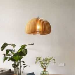 Lampe suspendue de style rétro en tilleul et citrouille