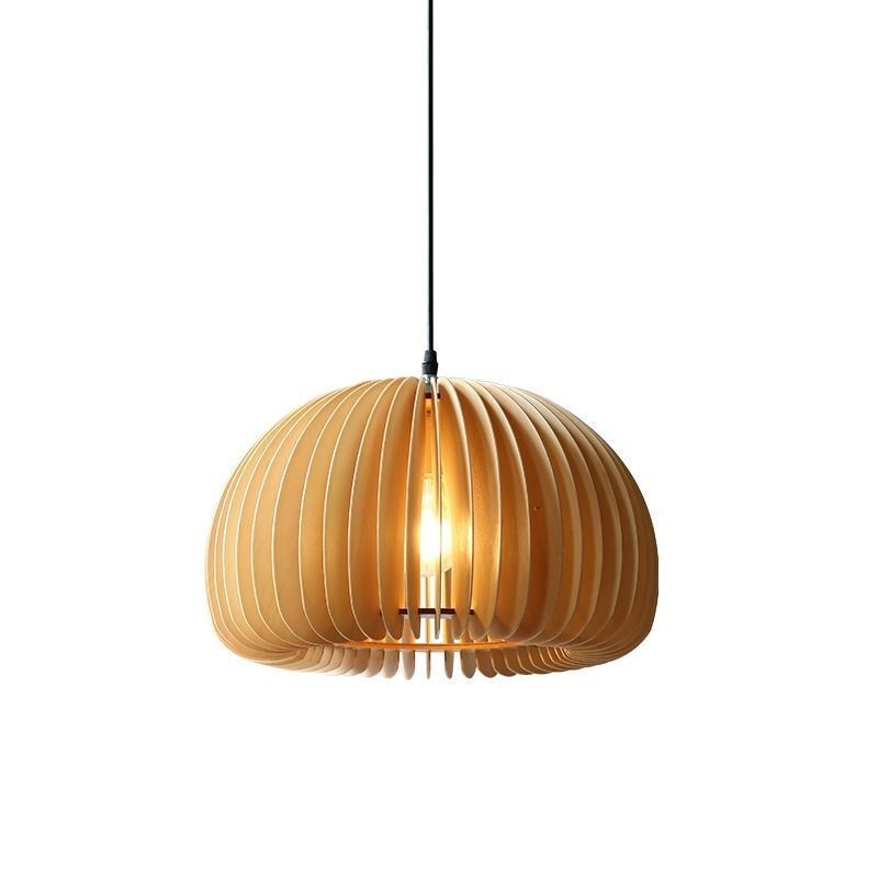 Lampe suspendue de style rétro en tilleul et citrouille