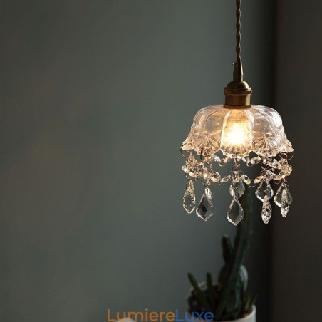 Élégante suspension en verre à tête unique, mini suspension Élégante suspension en verre à tête unique, mini suspension