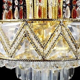 Lustre en métal peint en cristal classique traditionnel