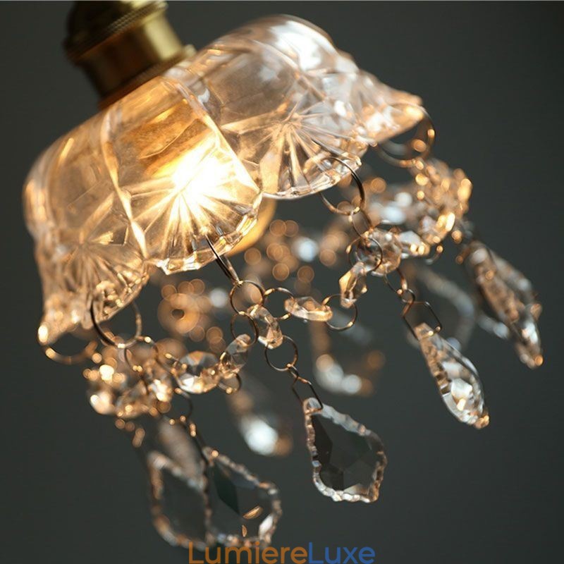 Élégante suspension en verre à tête unique, mini suspension