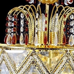 Lustre en métal peint en cristal classique traditionnel
