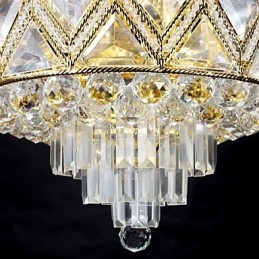Lustre en métal peint en cristal classique traditionnel