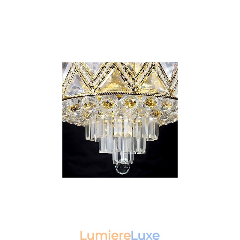 Lustre en métal peint en cristal classique traditionnel