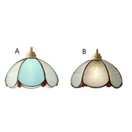 Suspension minimaliste en verre à pétales, lampe suspendue en verre à tête unique