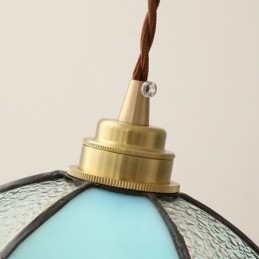 Suspension minimaliste en verre à pétales, lampe suspendue en verre à tête unique