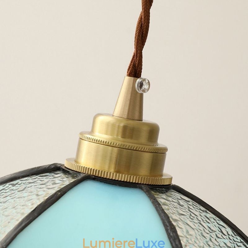 Suspension minimaliste en verre à pétales, lampe suspendue en verre à tête unique