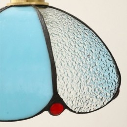 Suspension minimaliste en verre à pétales, lampe suspendue en verre à tête unique