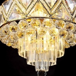Lustre en métal peint en cristal classique traditionnel