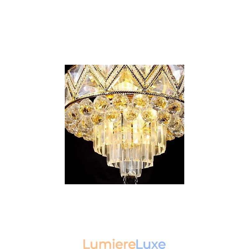 Lustre en métal peint en cristal classique traditionnel