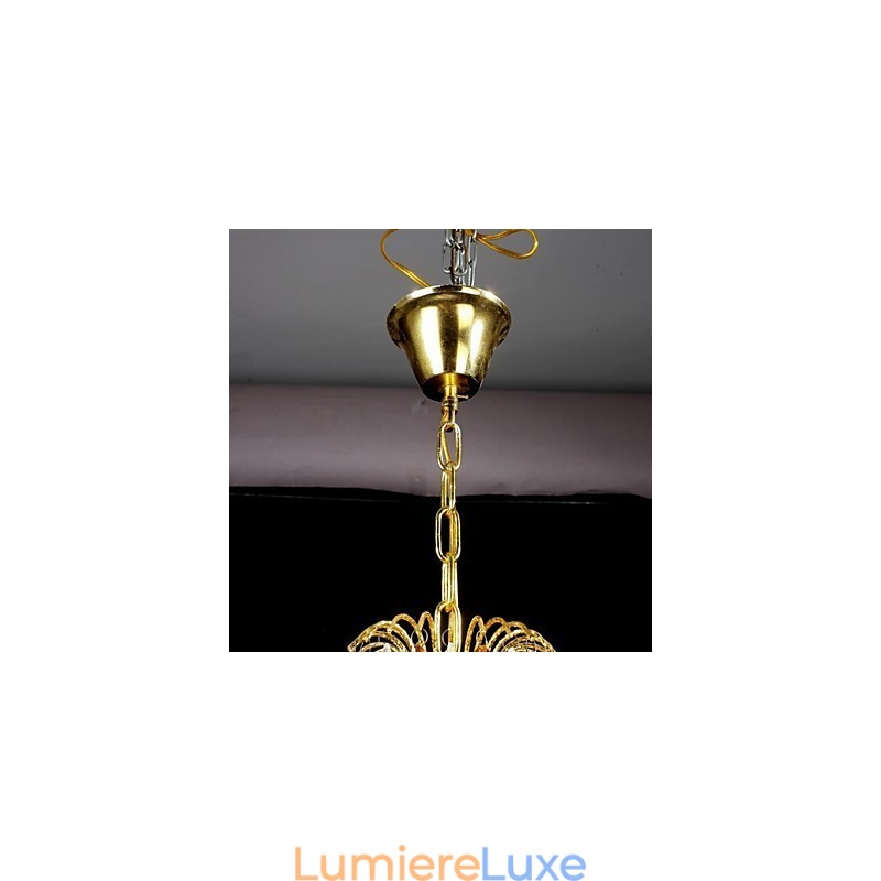 Lustre en métal peint en cristal classique traditionnel