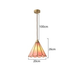 Suspension en verre de style japonais, luminaire rétro à pétales