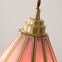 Suspension en verre de style japonais, luminaire rétro à pétales