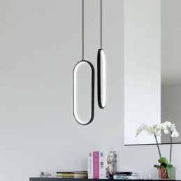 Suspension ovale en acrylique, luminaire décoratif