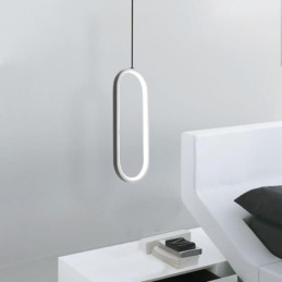 Suspension ovale en acrylique, luminaire décoratif