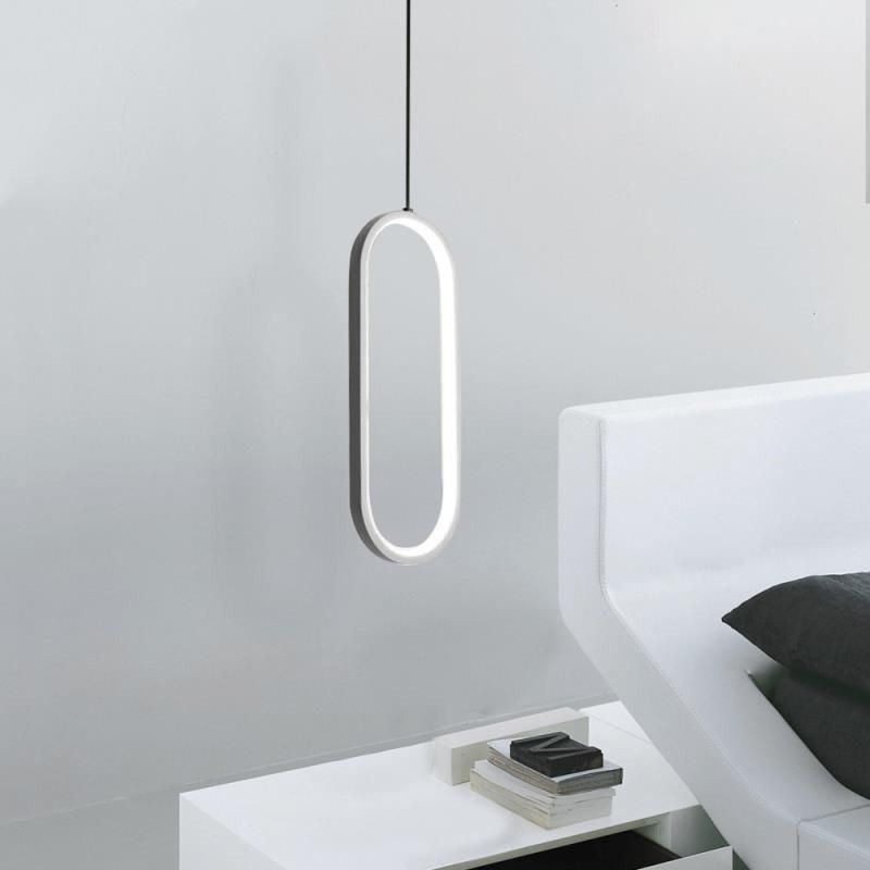 Suspension ovale en acrylique, luminaire décoratif
