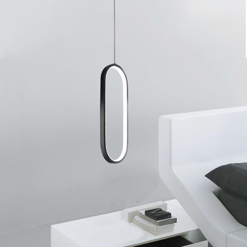 Suspension ovale en acrylique, luminaire décoratif