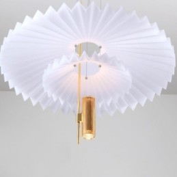 Suspension plissée moderne en acrylique, éclairage décoratif
