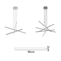 Luminaire suspendu linéaire décoratif