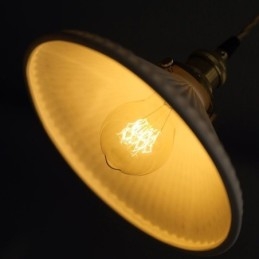 Suspension en céramique de style japonais, lampe suspendue plissée rétro