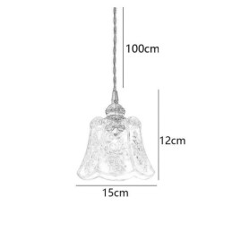 Lampe suspendue en forme de fleur, luminaire décoratif minimaliste en verre