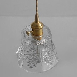 Lampe suspendue en forme de fleur, luminaire décoratif minimaliste en verre