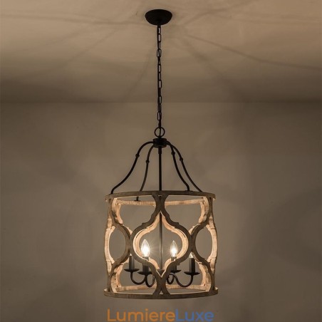 Suspension lanterne à 4 lumières de style vintage Suspension lanterne à 4 lumières de style vintage