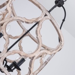Suspension lanterne à 4 lumières de style vintage