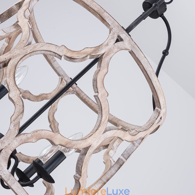 Suspension lanterne à 4 lumières de style vintage