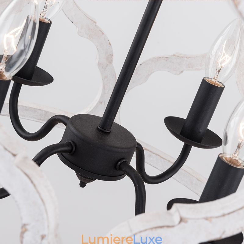 Suspension lanterne à 4 lumières de style vintage