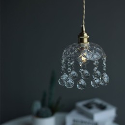 Mini suspension moderne en verre, luminaire décoratif à 1 lumière
