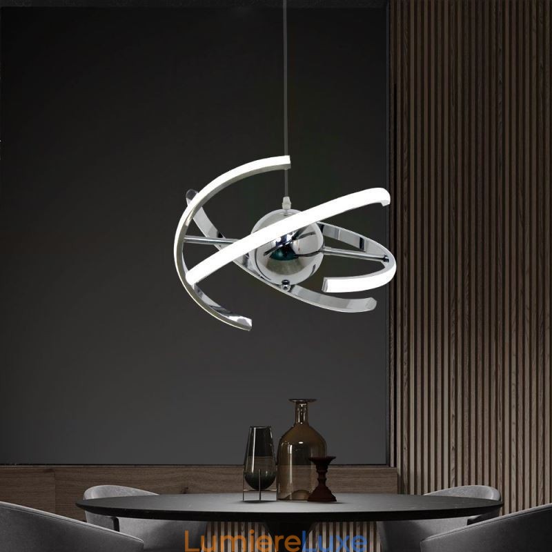 Plafonnier décoratif à suspension pivotante en forme de globe