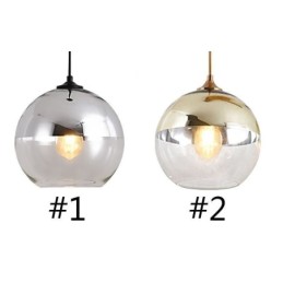 Suspension globe créative en fer et verre, éclairage décoratif