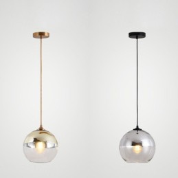 Suspension globe créative en fer et verre, éclairage décoratif