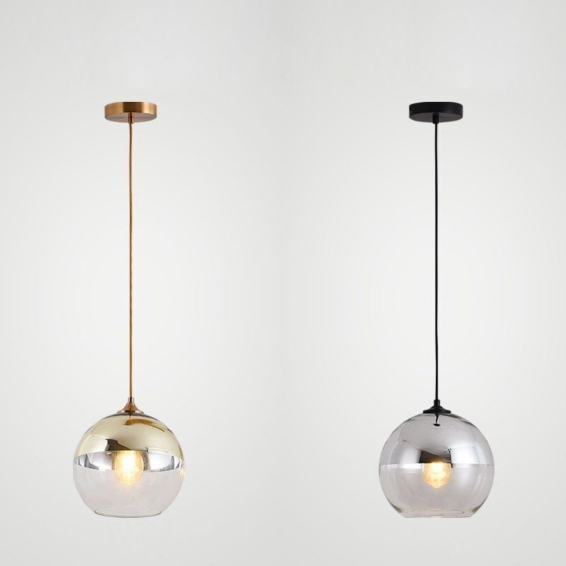 Suspension globe créative en fer et verre, éclairage décoratif