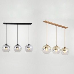 Suspension globe créative en fer et verre, éclairage décoratif