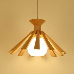 Luminaire suspendu en bois de style simple