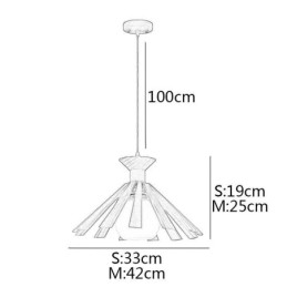 Luminaire suspendu en bois de style simple