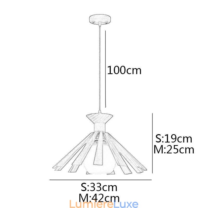 Luminaire suspendu en bois de style simple