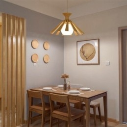 Luminaire suspendu en bois de style simple