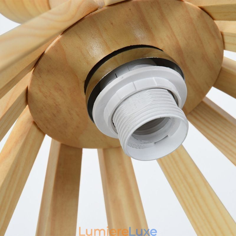 Luminaire suspendu en bois de style simple