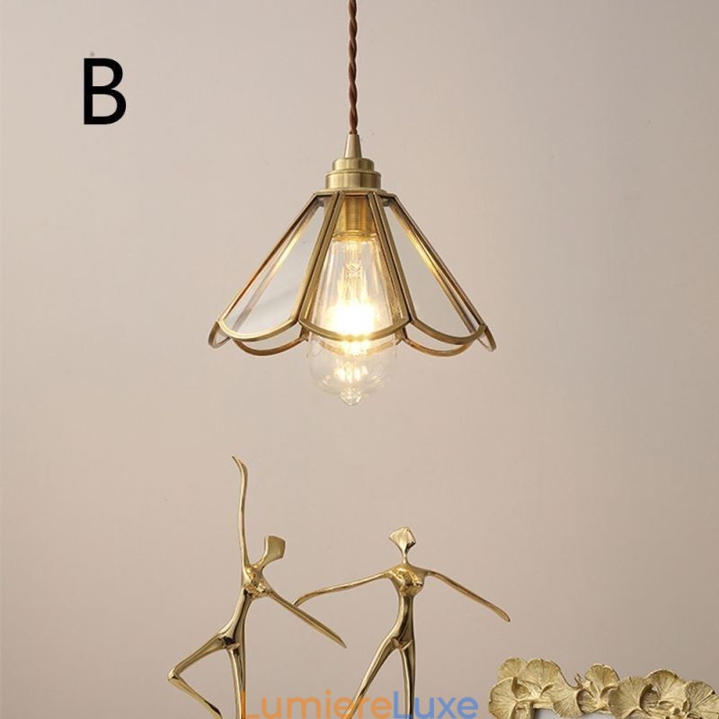 Mini suspension en verre, plafonnier en verre simple et moderne